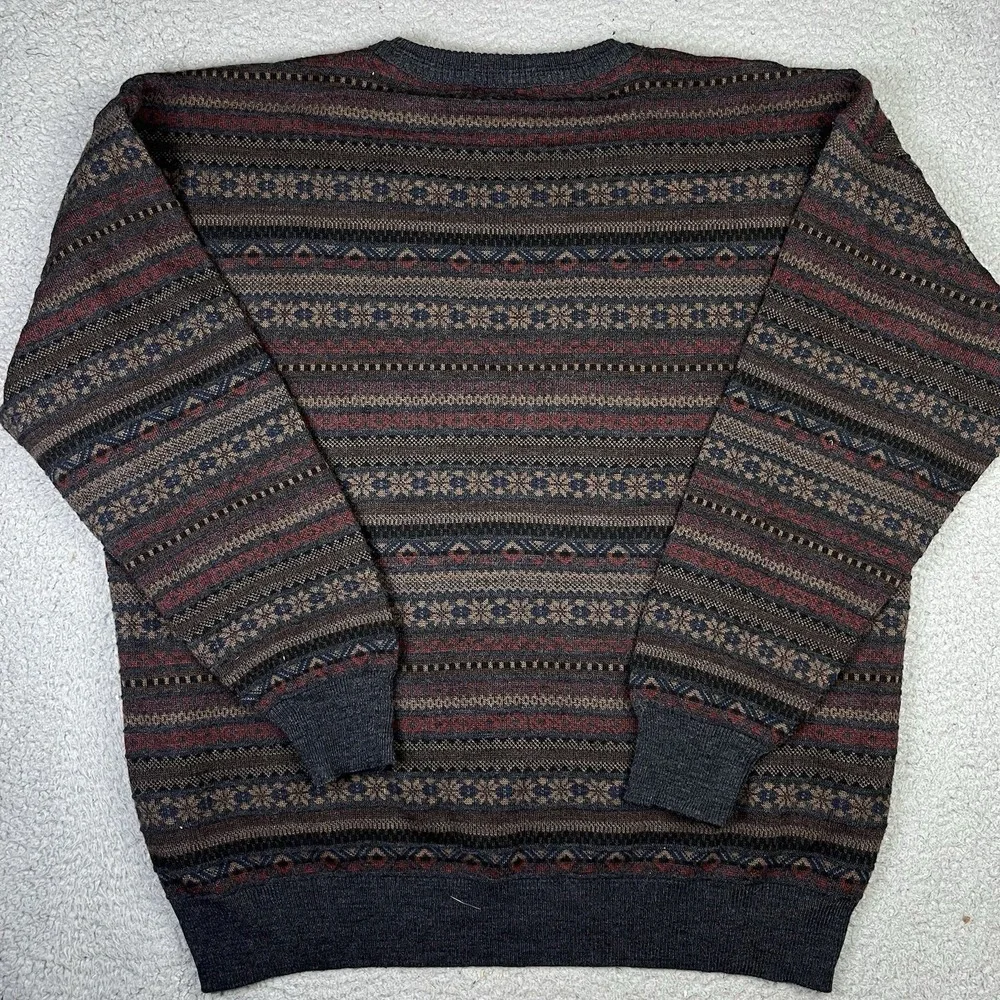 Vintage Croft & Barrow Wool Acrylic Knit Sweater XL Lightweight Textured 90s